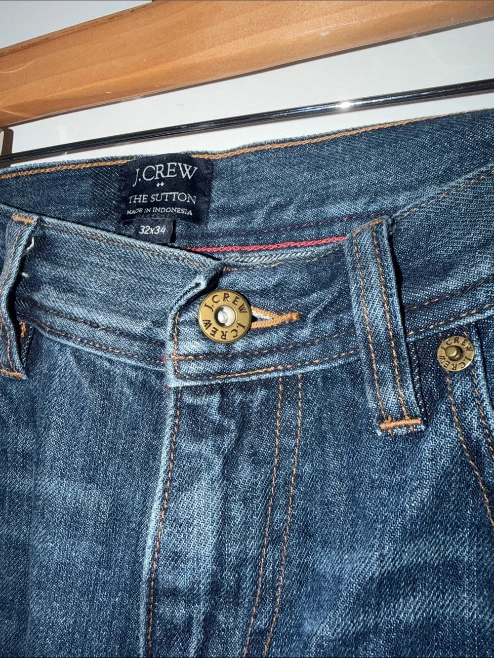 J. Crew  The Sutton Men's Straight-Leg Jeans in Dark Blue Wash 32x34